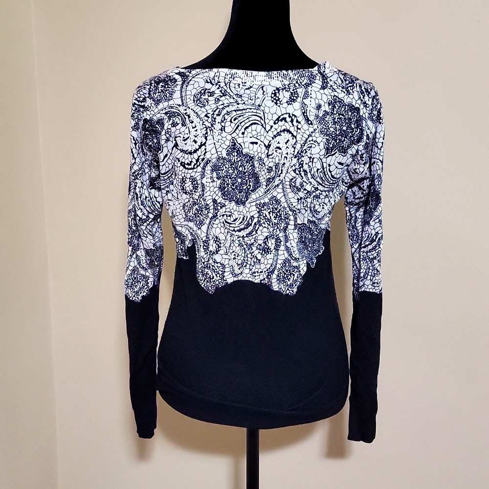 PREMISE STUDIO Pullover Sweater Black and White - S - Picture 3 of 5